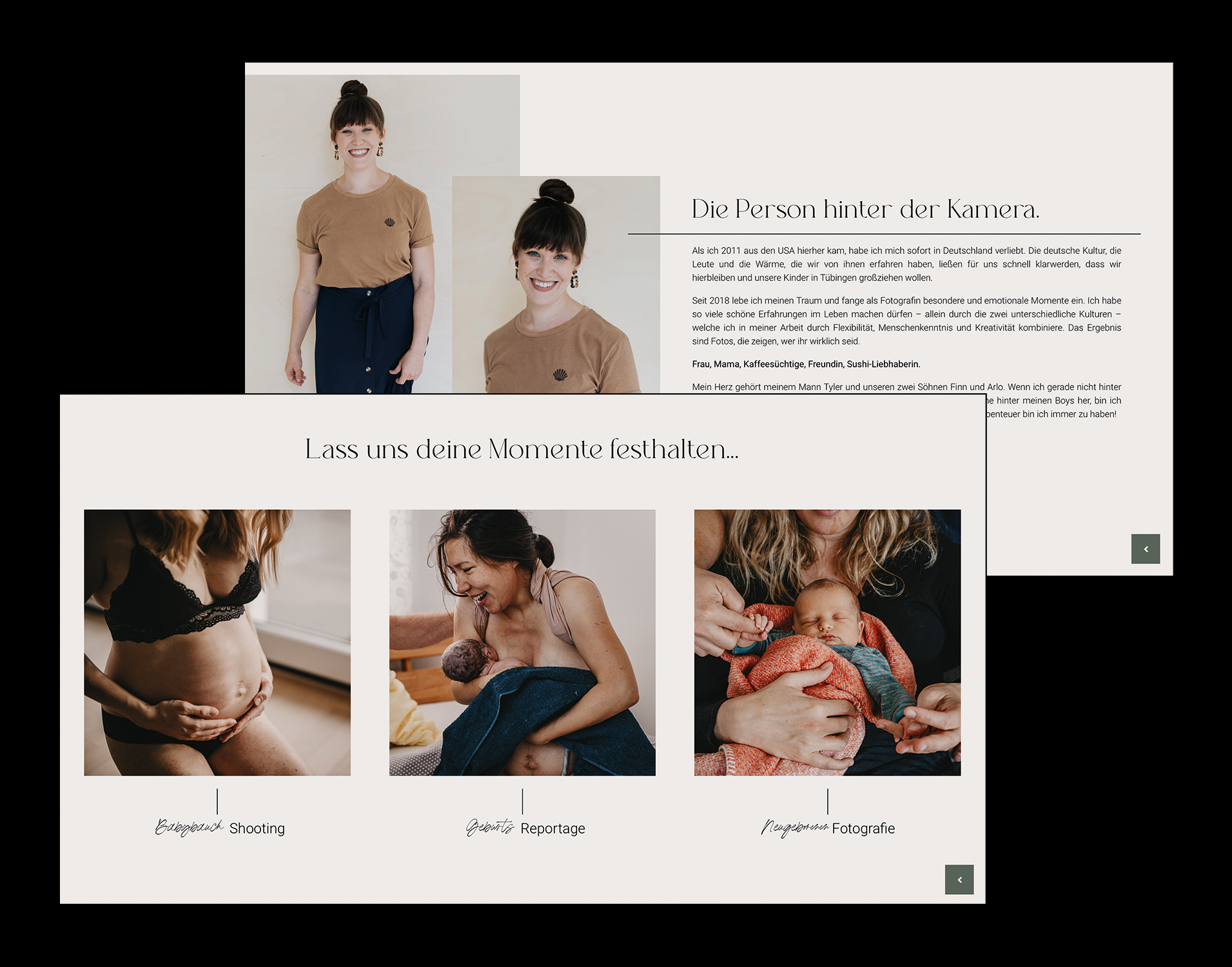 Webdesign Mockup für Fotografin Shalynn Crawford | Branding und Design Agentur | Villingen Schwenningen | twentythird studio